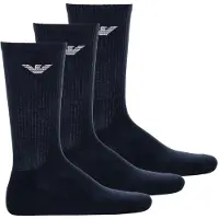 Emporio Armani Men's Knit Short Socks - Navy - ONE SIZE