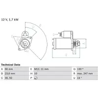 Bosch Starttimoottori - Audi - A4, A6, A4 quattro, Q5 quattro, A5