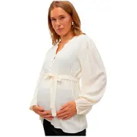Mamalicious Mlmercy Lia L/S Wo Top 2F Noos - Cream - M