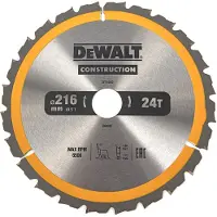 DeWalt Katkaisuterä puulle DT1952; 216x30 mm; 24T