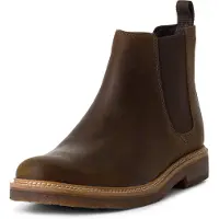 Clarks for man. 26173532 Clarkdale Easy Beeswax brown leather ankle boots (42.5), Flat, None, Casual