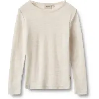 Wheat Wool T-Shirt L/S Alfie - Cream - 116