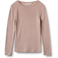 Wheat Wool T-Shirt L/S Alfie - Pink - 116