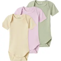 Name it Nbnbody 3P Ss Solid Rib Noos - Pink - 50