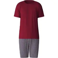 Calida Lyhyt pyjama tummansininen / karmiininpunaine / valkoinen