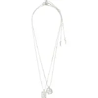 Pilgrim Brenda Pendant Necklace 2-In-1 Set Silver-Plated - Silver - ONE SIZE