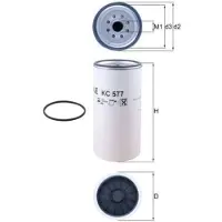 MAHLE ORIGINAL Polttoainesuodatin KC 577D
