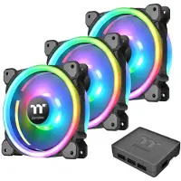 Thermaltake Riing Trio 14 PWM RGB -tuuletinsarja, hydraulinen laakeri, 140 mm, 3 kpl, musta