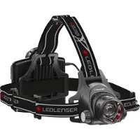 Led Lenser H14R.2 - rechargeable headlamp with a range of up to 300 m, rotatable head, and 4 modes: Boost, Power, Low Power, and Blink (7299-R)
