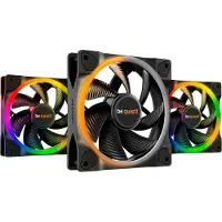 be quiet! Light Wings | 120mm PWM Triple Pack, Tuuletin, 12 cm, 1700 RPM, 70,53 m³/h, Musta (BL076)