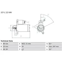 Bosch Starttimoottori - Audi - A4, A6, A4 quattro, Q5 quattro, A5, Q5