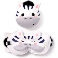 Puckator Relaxeazzz Shaped Travel Pillow & Eye Mask - Minecraft Steve - White - ONE SIZE
