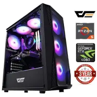 Mdata Gaming Tietokone Ryzen 5 5600X 64GB 1TB SSD 1TB HDD RTX 4060 Windows 11 Pro