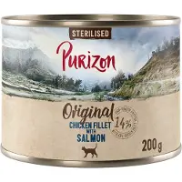 Purizon 6x 200g Adult Sterilised kanafilee & lohi kissan märkäruoka