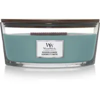 Woodwick Evergreen Cashmere tuoksukynttilä sisältää puusydämen (hearthwick) 453,6 g