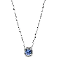 Pandora Timeless hopea halo kaulakoru sininen 393560C01-45