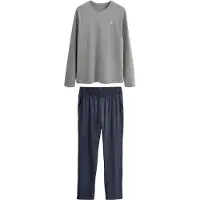 Next Pitkä pyjama laivastonsininen / harmaa