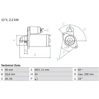 Bosch Käynnistinmoottori 0 986 025 400