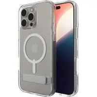 Zagg Crystal Palace Snap Kickstand protective case with stand for iPhone 16 Pro Max compatible with MagSafe (clear)