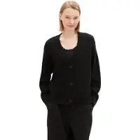 Tom Tailor V-Neck Cardigan - Black - XL