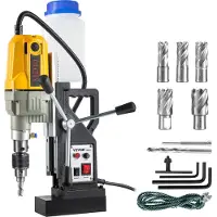 Vevor magneettipora, 1100 W 1,57" poraushalkaisija, 2697lbf/12000N kannettava sähköinen magneettiporakone, 7-teräinen, 580 RPM maksiminopeusporakone kaikkiin pintojen ja kodin parannustöihin