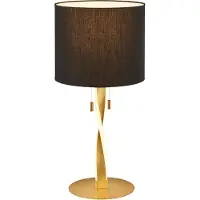 TRIO Nandor pöytävalaisin E27 + LED 62cm musta/kulta
