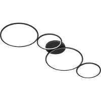 TRIO Rondo LED kattovalaisin 97cm 37W 3000K mattamusta