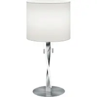 TRIO Nandor pöytävalaisin E27 + LED 62cm harjattu teräs