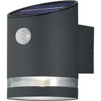 TRIO Salta LED aurinkokennoseinävalaisin 3W 13cm antrasiitti liiketunnistimella