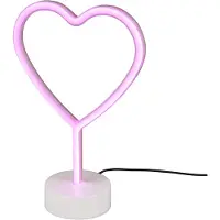TRIO Heart LED pöytävalaisin 29cm 1,5W valkoinen