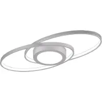 Reality Leuchten Led Galaxy, himmennettävä, Alumiini/harmaa/sinkki, Olohuone/ruokailutila, Metalli, Moderni
