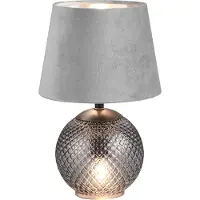 TRIO Jonna pöytävalaisin 2xE14 29cm harmaa/savunharmaa