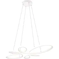 TRIO Lighting Led riippuvalaisin Fly, himmennettävä, Valkoinen/opaali, Olohuone/ruokailutila, Metalli, Moderni
