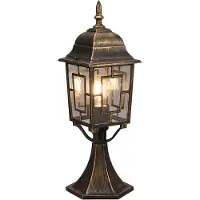 TRIO Lighting Volturno jalustavalaisin, ruosteenvärinen, korkeus 47 cm, alumiini Volturno, himmennettävä, Ruskea/ruoste, Alumiini, Antiikki