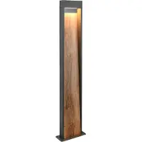 TRIO Lighting Led pylväsvalaisin SALMON, Vaalea puu, Alumiini, Moderni