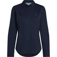 Tommy Hilfiger Cotton Stretch Regular Ls Shirt - Navy - 36