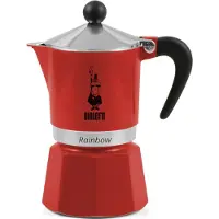Bialetti Rainbow -mutteripannu, 1 kuppi, alumiini, punainen