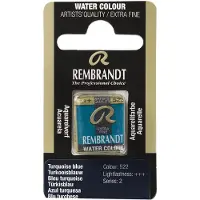 Taidepiste Rembrandt akvarelli 522 Turquoise Blue - 1/2 nappi