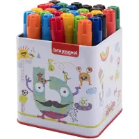 Bruynzeel Big Point Felt Tips tin with 30 colours