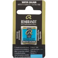 Rembrandt Watercolour Pan Cobalt Turquoise Blue 586