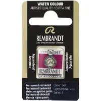 Taidepiste Rembrandt akvarelli 567 Permanent Red Violet - 1/2 nappi