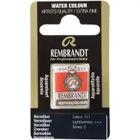 Taidepiste Rembrandt akvarelli 311 Vermilion - 1/2 nappi