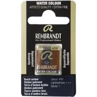 Taidepiste Rembrandt akvarelli 409 Burnt Umber - 1/2 nappi