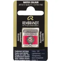 Taidepiste Rembrandt akvarelli 306 Cadmium Red Deep - 1/2 nappi