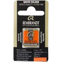 Taidepiste Rembrandt akvarelli 297 Benzimidazolone Orange - 1/2 nappi