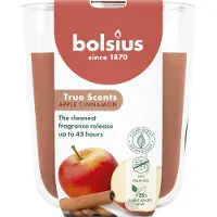 Bolsius True Scents -tuoksukynttilä, lasi, O97x85mm, omena-kaneli, 8717847190796 8717847190796 (8717847190796)