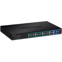 Trendnet TPE-5028WS, Hallittu, Gigabit Ethernet (10/100/1000), Täysin kaksipuolinen, Power over Ethernet -tuki, Telineasennus, 1U
