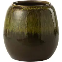 J-Line Flower Pot Olive Cer Green - Khaki green - H36CM