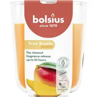 Bolsius True Scents -tuoksukynttilä, lasi, syvyys O97x85mm, mango 8717847190611 8717847190611 (8717847190611)