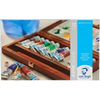 Van Gogh 12x10ml akvarellituubit puulaatikossa